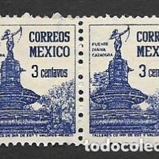 Sellos: SD)1945 MEXICO SOURCE ”DIANA THE HUNTER” 3C SCT 805, PAIR MNH