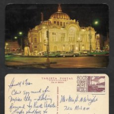 Sellos: SE)1950 MEXICO, POSTCARD OF THE PALACE OF FINE ARTS, ARCHITECTURE, UNIVERSITY STADIUM 80C SCTC194, C