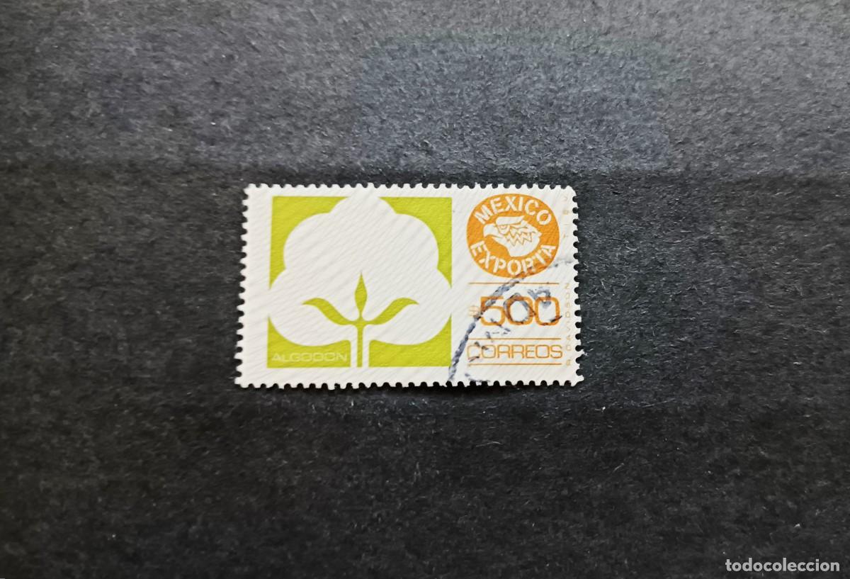 Sellos: Sello usado M&eacute;xico. M&eacute;xico Exporta. Algod&oacute;n. 1976. - Foto 1