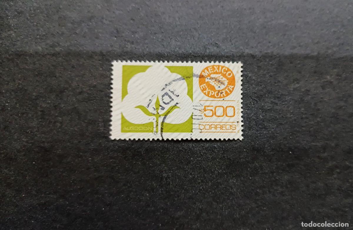 Sellos: Sello usado M&eacute;xico. M&eacute;xico Exporta. Algod&oacute;n. 1976. - Foto 1