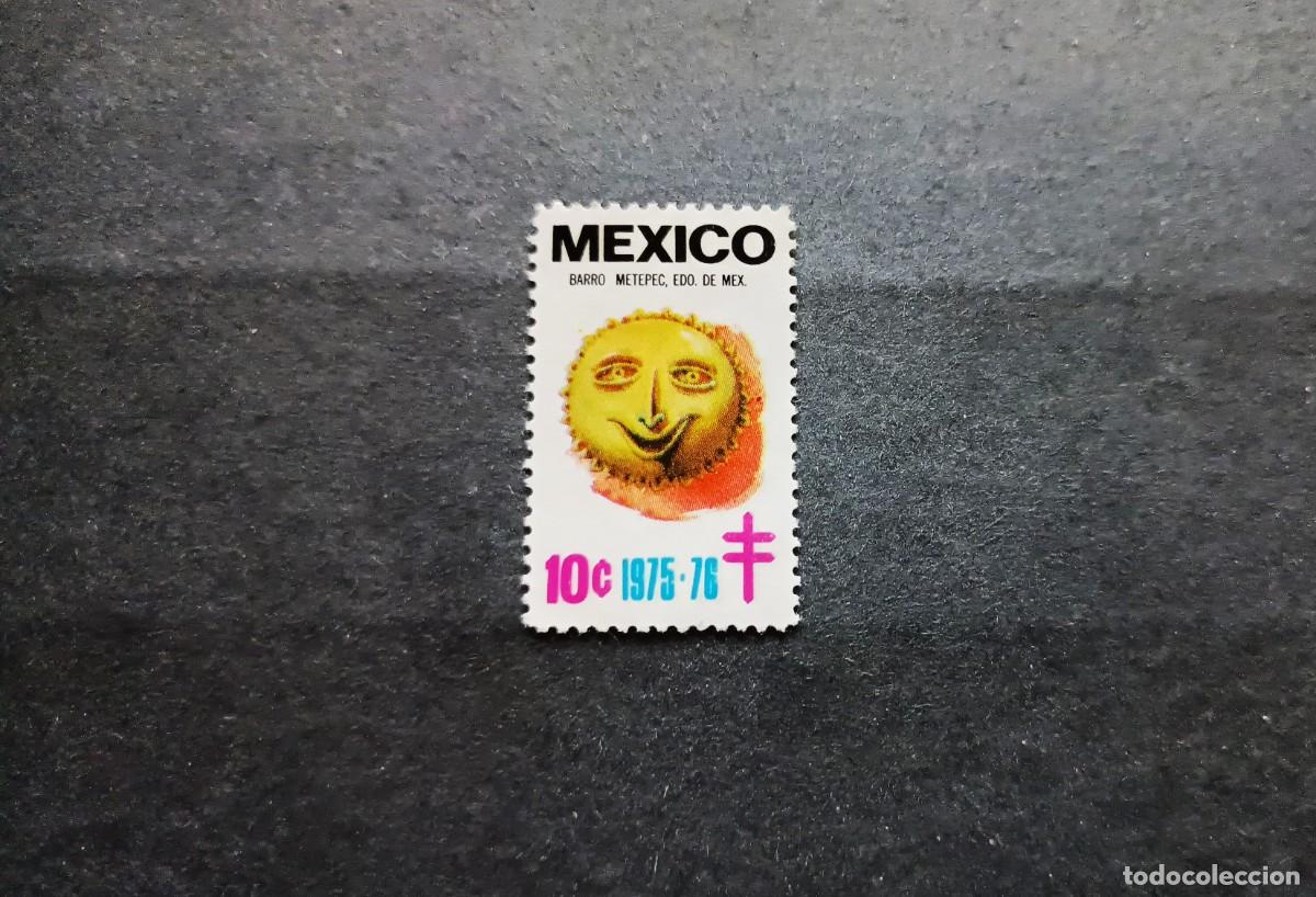 Sellos: Vi&ntilde;eta usada M&eacute;xico. Antituberculosis. Barro Metepec. Edo de Mex. 1975-76. - Foto 1
