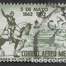 Sellos: SD)1962 MEXICO CENTENARY OF THE BATTLE OF PUEBLA, GRAL. IGNACIO ZARAGOZA AND VISTA DE PUEBLA 1P SCT