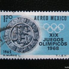 Sellos: SELLO MEXICO 1,20 PESOS CENTS CENTAVOS 1965 XIX JUEGOS OLIMPICOS 1968
