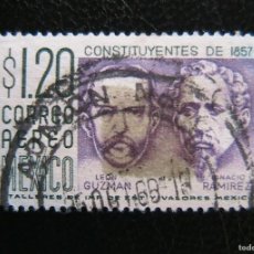 Sellos: SELLO MEXICO 1,20 PESOS CENTS CENTAVOS 1964 LEON GUZMAN - IGNACIO RAMIREZ