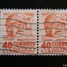 Sellos: SELLO MEXICO 40 C CENTS CENTAVOS 1950 1952 TABASCO ARQUEOLOGIA