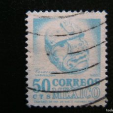 Sellos: SELLO MEXICO 50 C CENTS CENTAVOS 1950 1952 ARQUEOLOGIA - ESCULTURA VERACRUZ