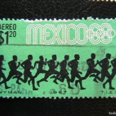 Sellos: SELLO MEXICO 1,20 PESOS C CENTS CENTAVOS 1967 OLIMPIADAS 1968