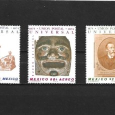 Sellos: MÉJICO, MÉXICO, 1974, UNIÓN POSTAL UNIVERSAL, NUEVOS, MNH**, YVERT 812 Y 375-376 AÉREOS