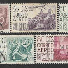Sellos: SD)1953-56 MEXICO MICHOACAN, MASKS 25C SCT C220A, GUERRERO, VIEW OF TAXCO 35C SCT C220B, CHIAPAS, AR