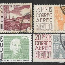 Sellos: SD)1964-73 MEXICO SHORT SERIES, MODERN STADIUM 80C SCT C472, COLONIAL ARCHITECTURE 5P SCT C476, HID