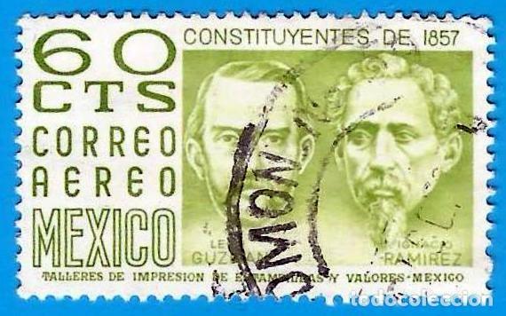 Sellos: Mejico. 1975. Scott # C445. Constituyentes. Leon Guzman e Ignacio Ramirez - Foto 1