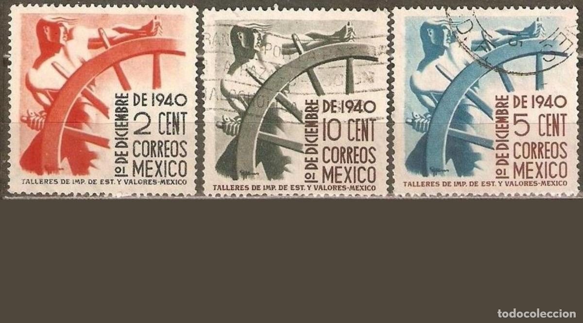 Sellos: MEXICO YVERT NUM. 552/554 SERIE COMPLETA USADA - Foto 1