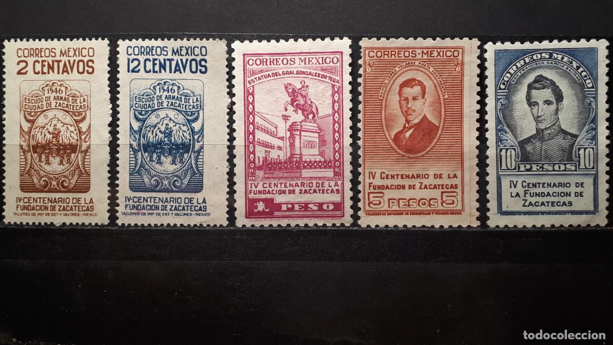 Sellos: M&Eacute;XICO . A&Ntilde;O 1946 (*). Yvert 608/12 - Foto 1