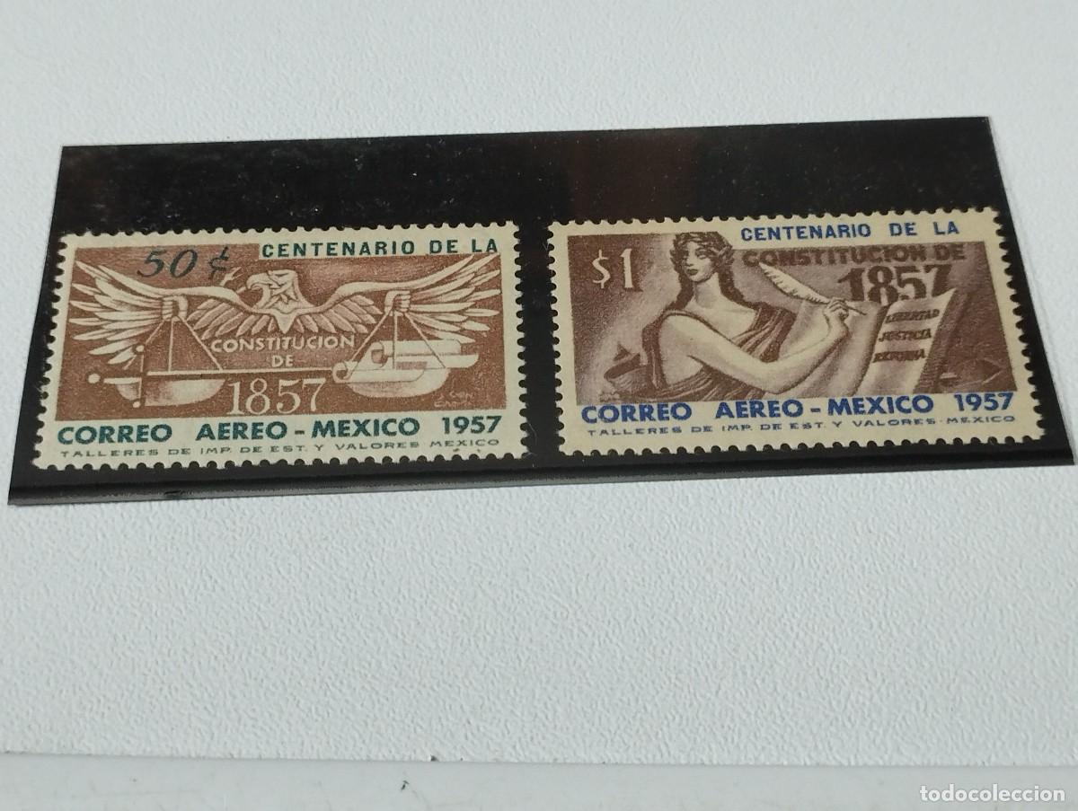 Sellos: SELLOS MEXICO CENTENARIO DE LA CONSTITUCION 1957 - Foto 1