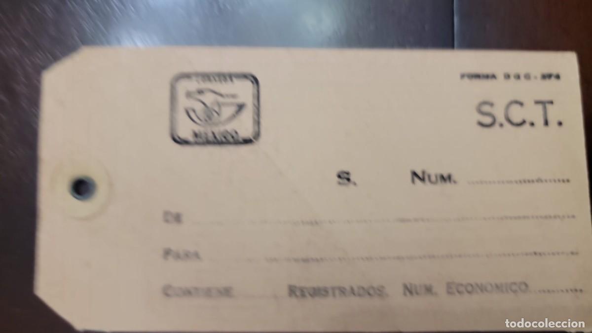 Sellos: O) MEXICO, DOCUMENT FOR REGISTERING CORRESPONDENCE. SCT. - Foto 1