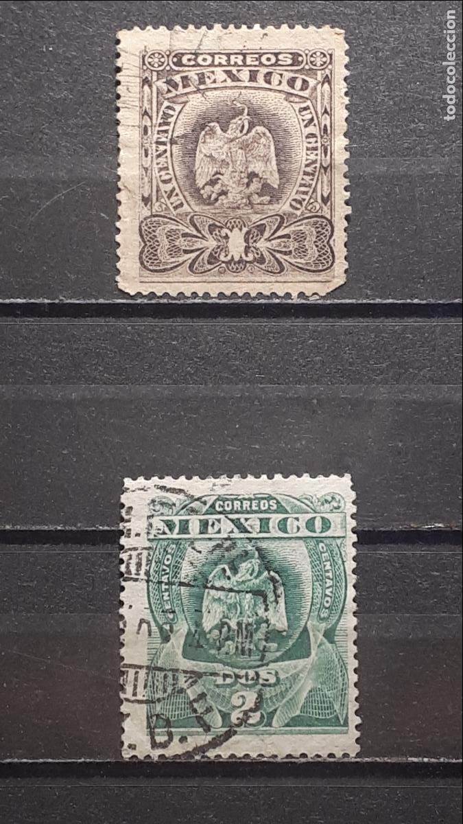 Sellos: M&Eacute;JICO. A&Ntilde;O 1902. &deg;. YVERT 190/1 - Foto 1