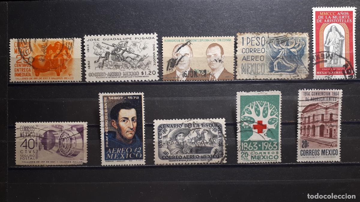 Sellos: M&Eacute;XICO. &deg;. Lote de 10 sellos a catalogar - Foto 1