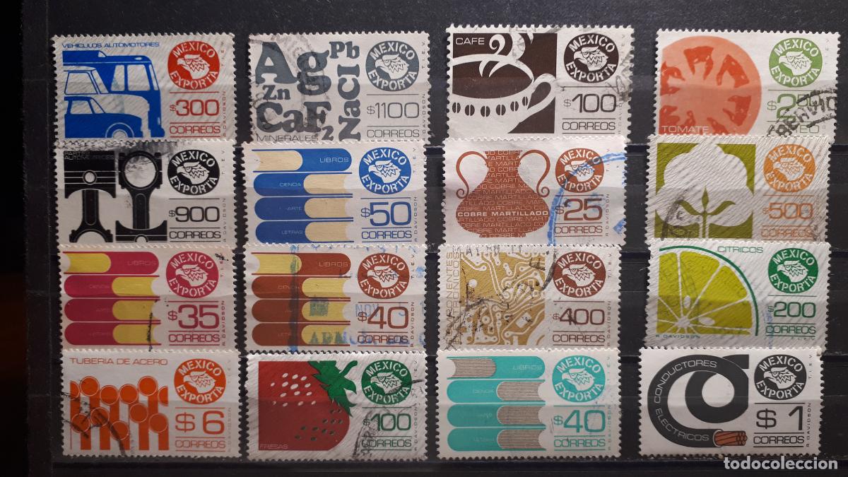 Sellos: M&Eacute;XICO. &deg;. Lote de 16 sellos a catalogar - Foto 1