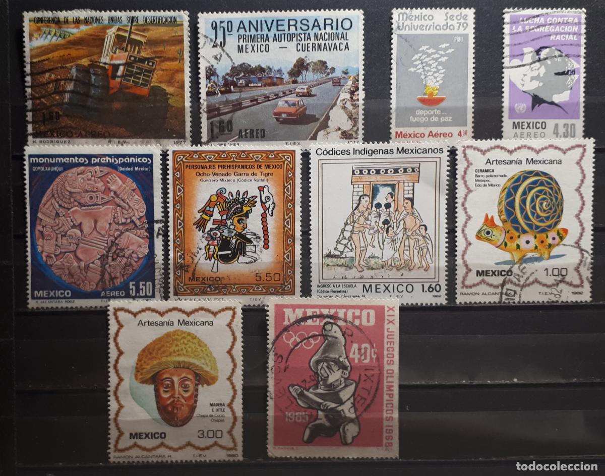 Sellos: M&Eacute;XICO. &deg;. Lote de 10 sellos a catalogar - Foto 1