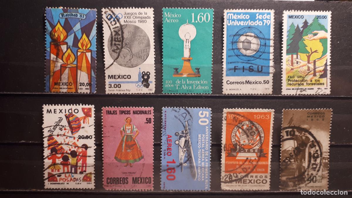 Sellos: M&Eacute;XICO. &deg;. Lote de 10 sellos a catalogar - Foto 1