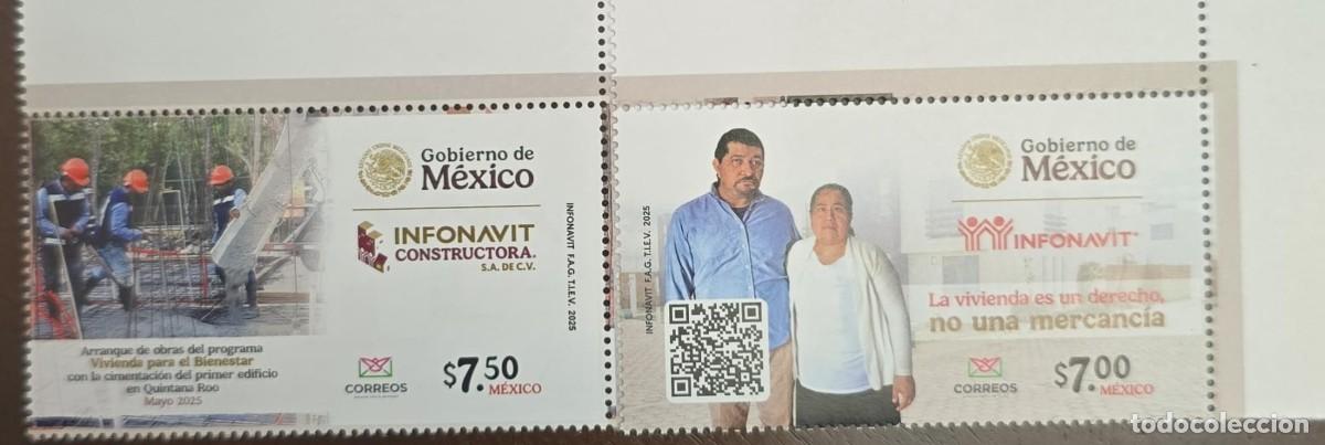 Sellos: O) 2025 MEXICO, INFONAVIT CONSTRUCTORA, SET MNH - Foto 1