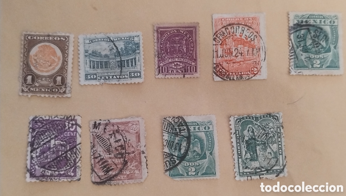 Sellos: Lote de 9 sellos M&eacute;xico - Foto 1