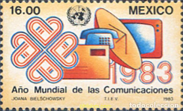 Sellos: 343244 MNH MEXICO 1983 A&Ntilde;O MUNDIAL DE LAS TELECOMUNICACIONES