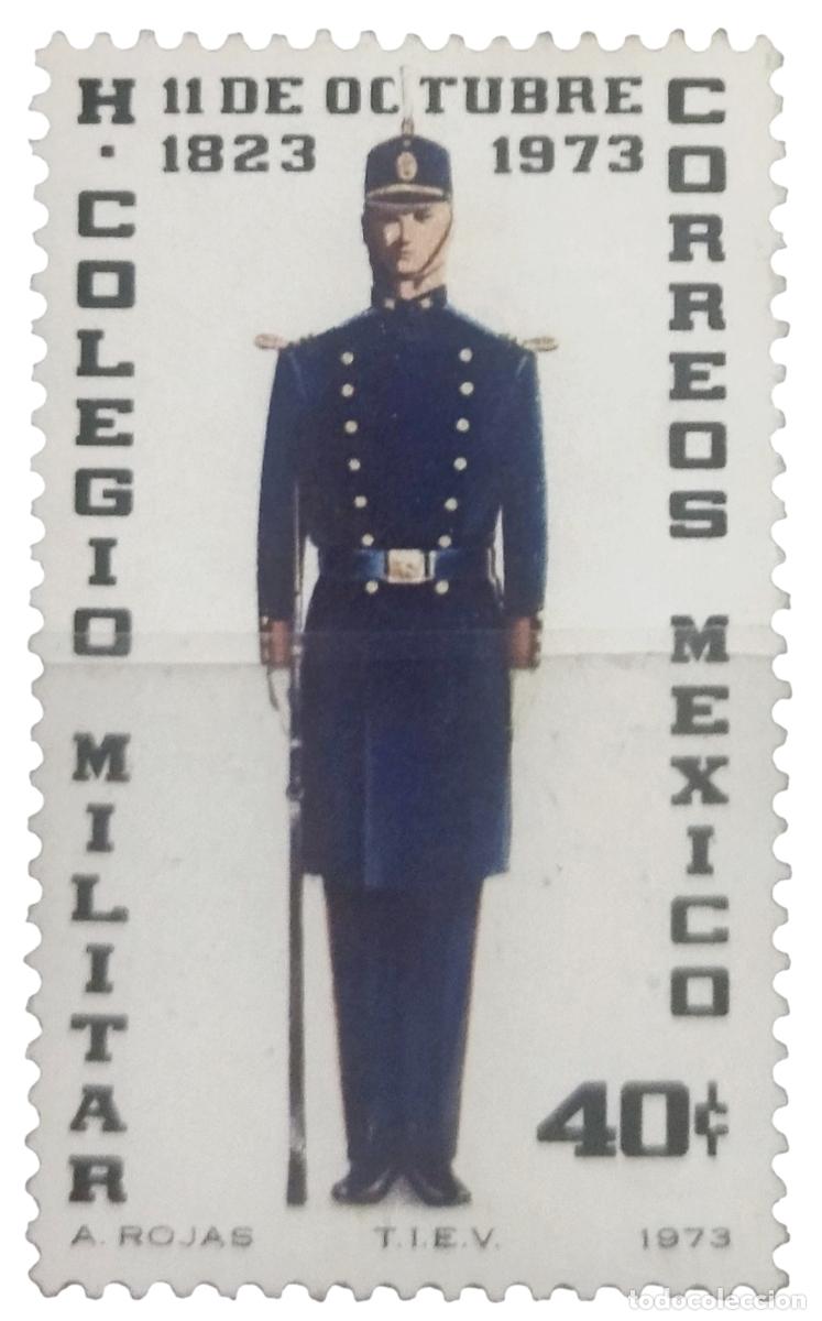 Sellos: M&Eacute;XICO 1973 CL Aniversario de la academia militar. NUEVO - MH *