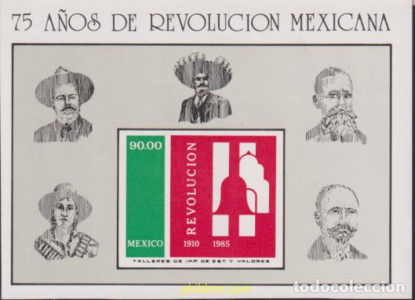Sellos: 620566 MNH MEXICO 1985 75 A&Ntilde;OS DE LA REVOLUCION MEXICANA