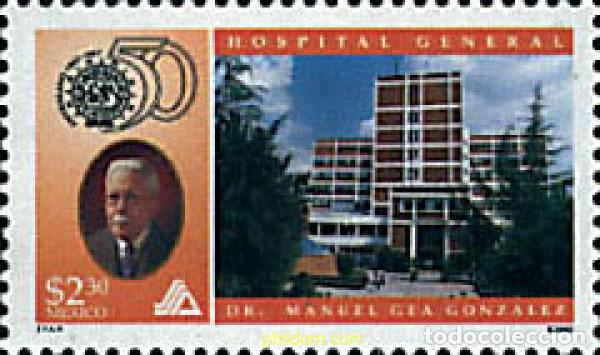 Sellos: 47354 MNH MEXICO 1997 50 ANIVERSARIO DEL HOSPITAL GENERAL DR MANUEL GEA GONZALEZ
