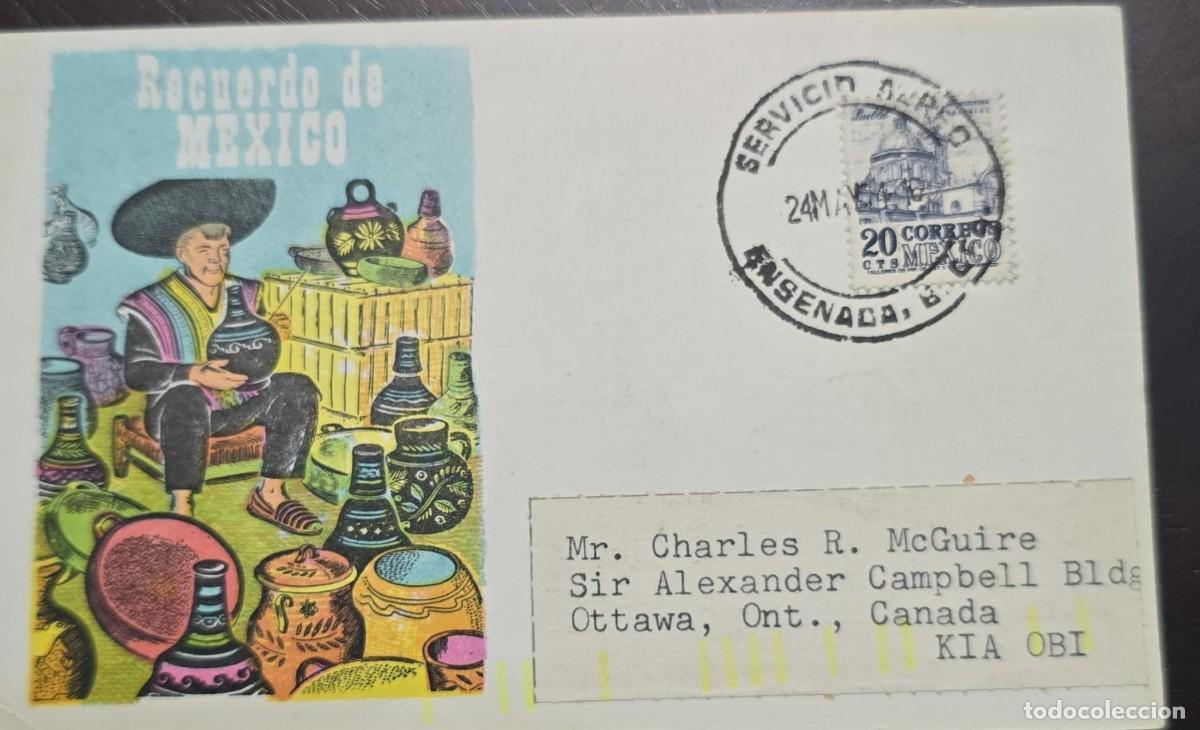 Sellos: O) MEXICO, AIRMAIL, CRAFTS - VASES, CIRCULATED TO CANADA,
