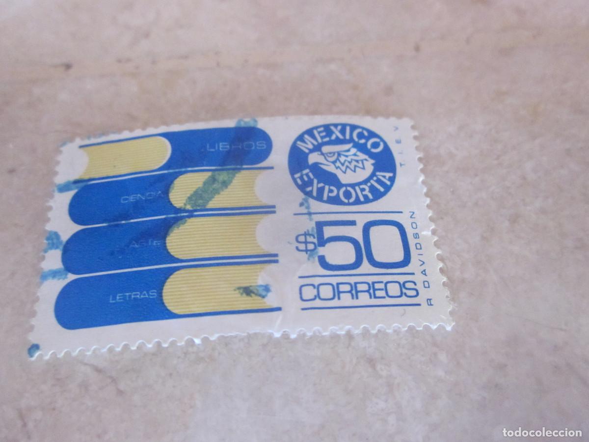 Sellos: SELLO USADO 50 PESOS MEXICO - MOTIVO MEXICO EXPORTA