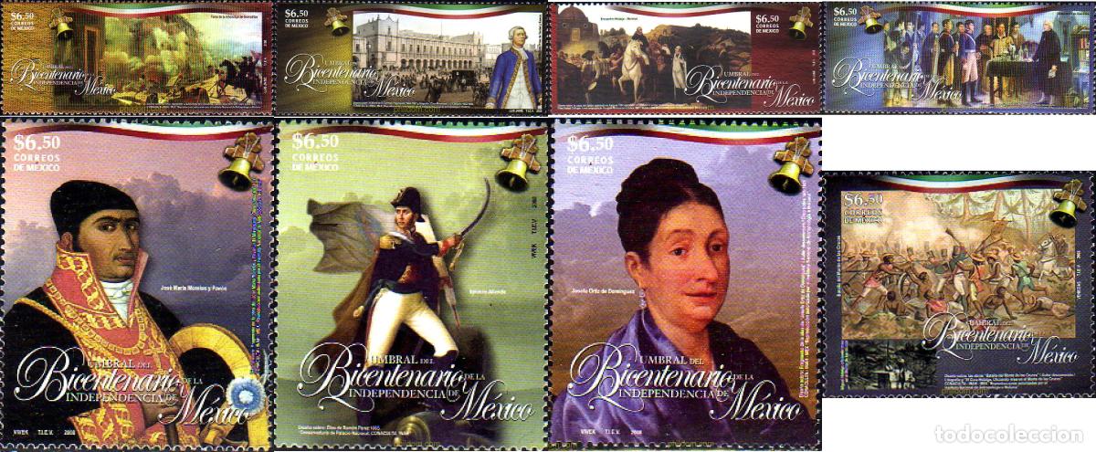Sellos: 236284 MNH MEXICO 2008 BICENTENARIO DE LA INDEPENDENCIA DE MEXICO