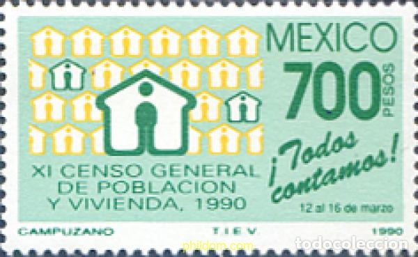 Sellos: 343418 MNH MEXICO 1990 CENSO