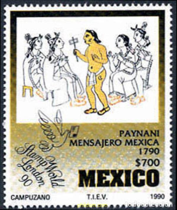 Sellos: 163209 MNH MEXICO 1990 STAMP WORLD LONDON 90. EXPOSICION FILATELICA INTERNACIONAL