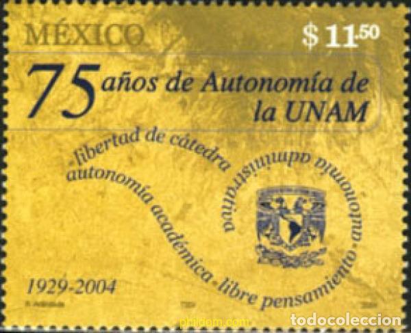 Sellos: 185726 MNH MEXICO 2004 75 A&Ntilde;OS DE AUTONOMIA DE LA UNAM