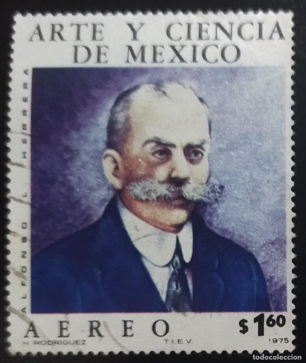 Sellos: M&Eacute;XICO 1975 Arte y ciencia de M&eacute;xico. A&eacute;reo. USADO.