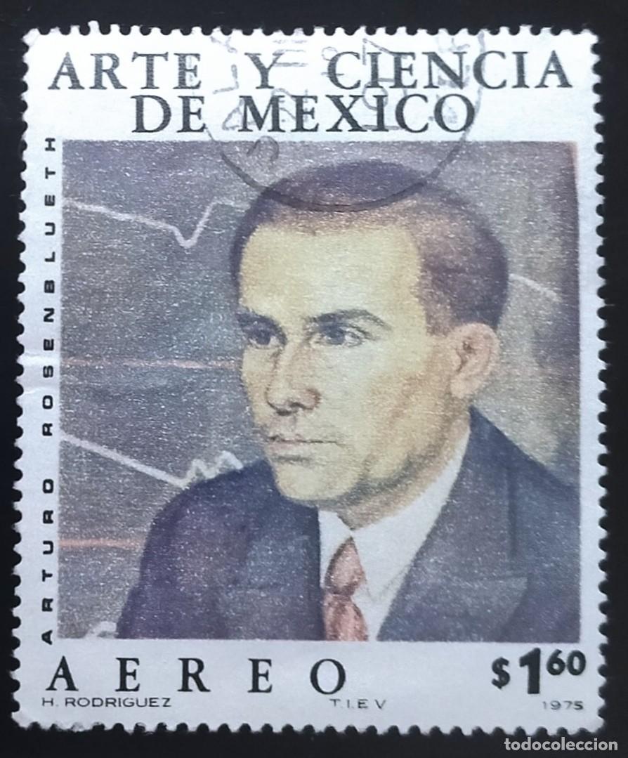 Sellos: M&Eacute;XICO 1975 Arte y ciencia de M&eacute;xico. A&eacute;reo. USADO.