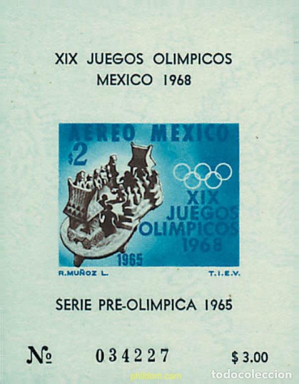 Stamps: 652622 MNH MEXICO 1965 19 JUEGOS OLIMPICOS VERANO MEXICO 1968