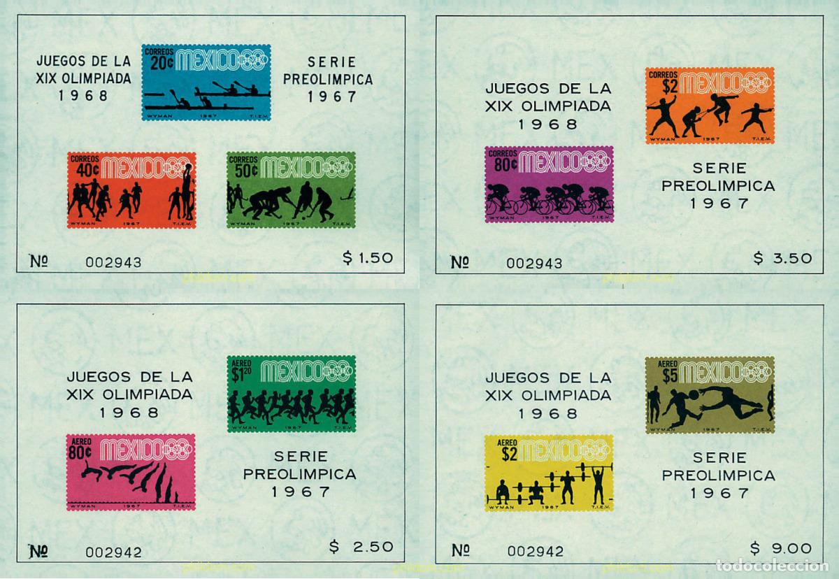 Stamps: 52101 MNH MEXICO 1967 19 JUEGOS OLIMPICOS VERANO MEXICO 1968