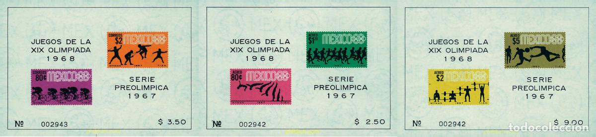 Stamps: 343183 MNH MEXICO 1967 19 JUEGOS OLIMPICOS VERANO MEXICO 1968