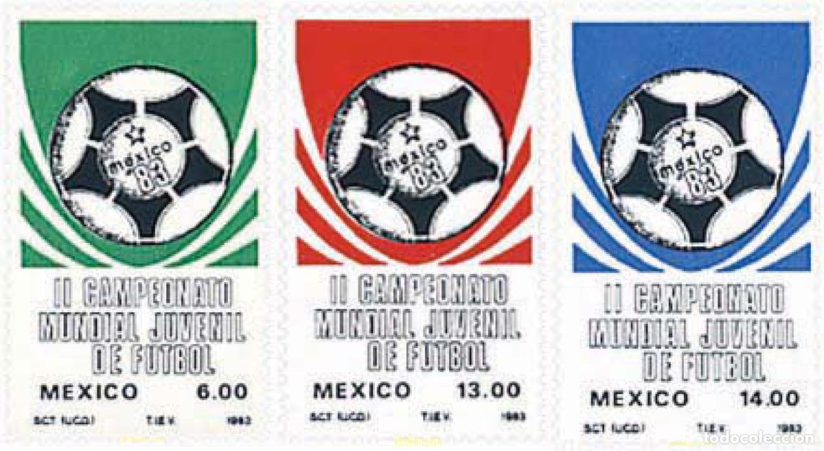 Selos: 26943 MNH MEXICO 1983 2 CAMPEONATOS JUVENILES DEL MUNDO DE FUTBOL