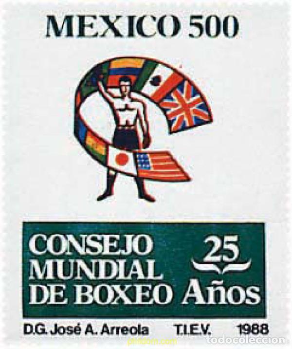 Selos: 71339 MNH MEXICO 1988 25 ANIVERSARIO DEL CONSEJO MUNDIAL DE BOXEO