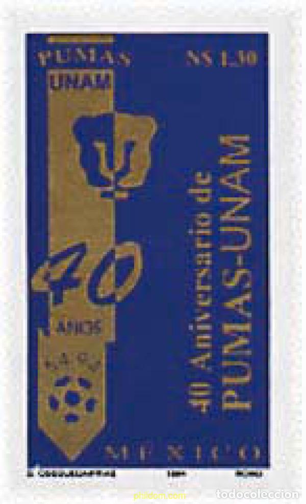 Sellos: 28132 MNH MEXICO 1994 40 ANIVERSARIO DEL CLUB UNIVERSITARIO DE FUTBOL &rdquo;PUMAS&rdquo;