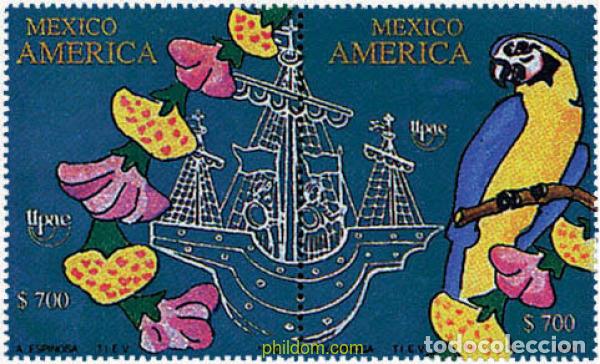 Sellos: 143323 MNH MEXICO 1991 AMERICA-UPAEP 1990 - EL MEDIO NATURAL QUE VIERON LOS DESCUBRIDORES