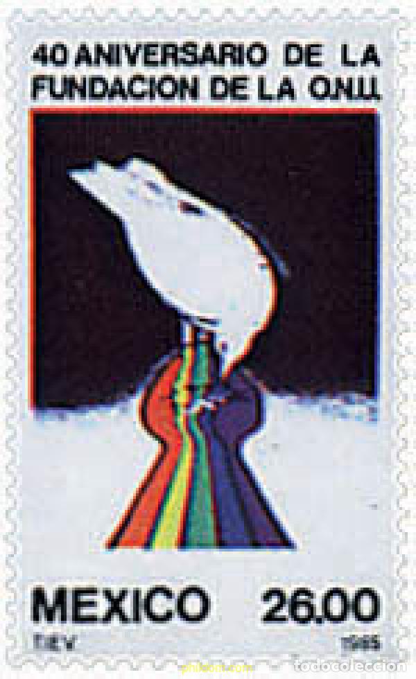 Sellos: 76574 MNH MEXICO 1985 40 ANIVERSARIO DE LA ONU