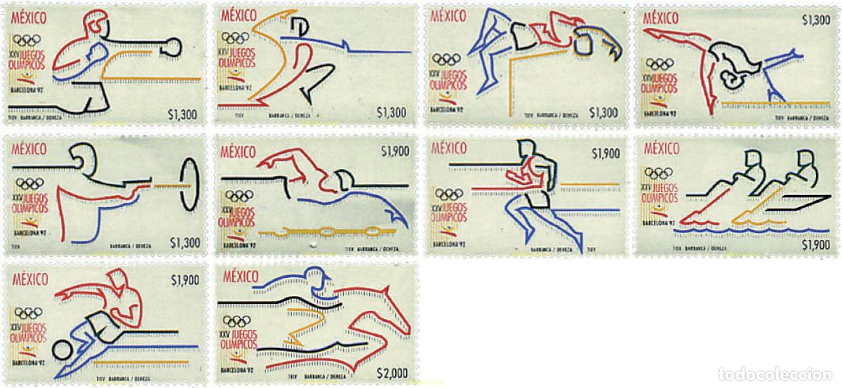 Sellos: 44183 MNH MEXICO 1992 25 JUEGOS OLIMPICOS VERANO BARCELONA 1992