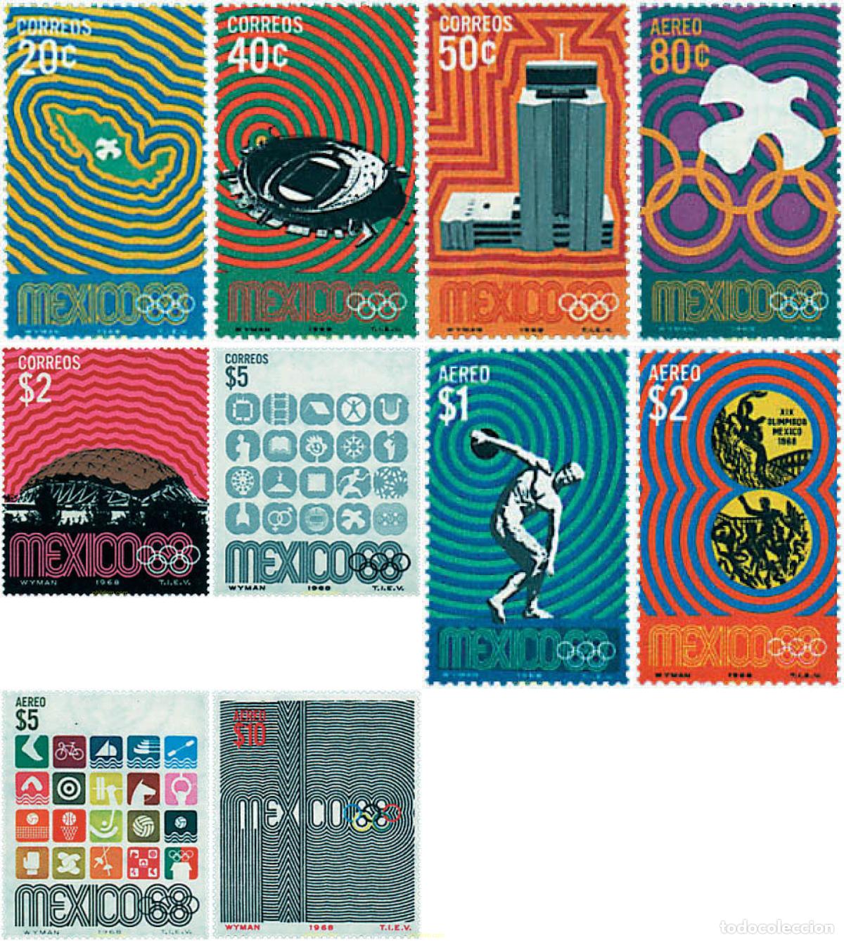 Sellos: 652855 MNH MEXICO 1968 19 JUEGOS OLIMPICOS VERANO MEXICO 1968