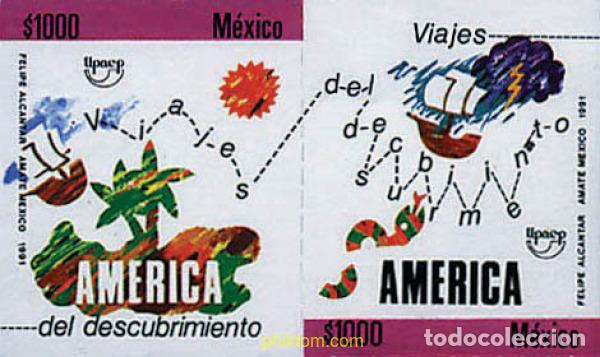 Sellos: 143329 MNH MEXICO 1991 AMERICA-UPAEP 1991 - VIAJES DEL DESCUBRIMIENTO
