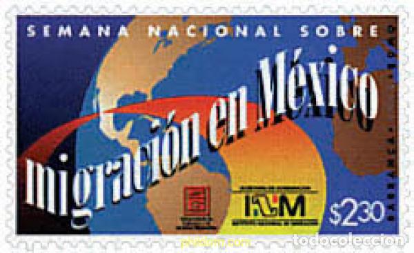 Sellos: 37657 MNH MEXICO 1998 SEMANA NACIONAL SOBRE MIGRACION EN MEXICO